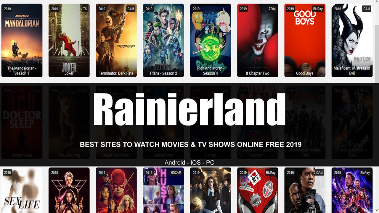 Top Best Alternative Sites 2020 For Rainierland (Free Movie Watching App)